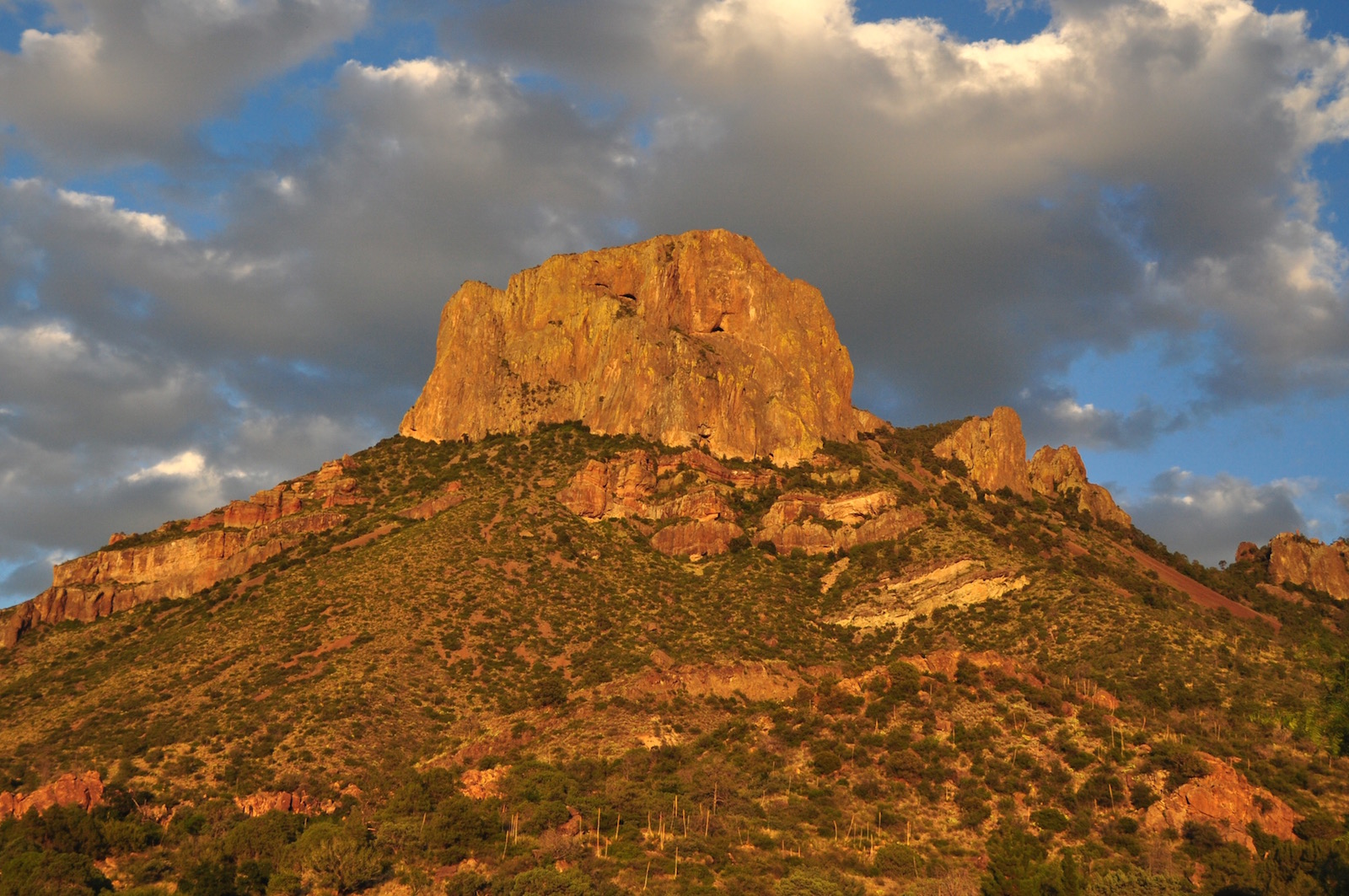 Casa Grande overlooking the Chisos Basin by Rick LoBello