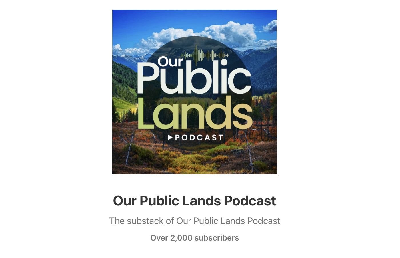 Our Public Lands Podcast
