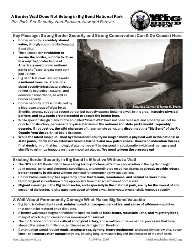 A Border Wall Does Not Belong in Big Bend National Park