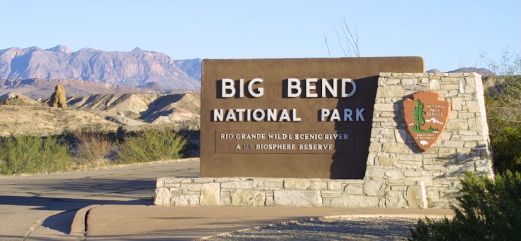 Big Bend Entrance Sign. NPS File photo.