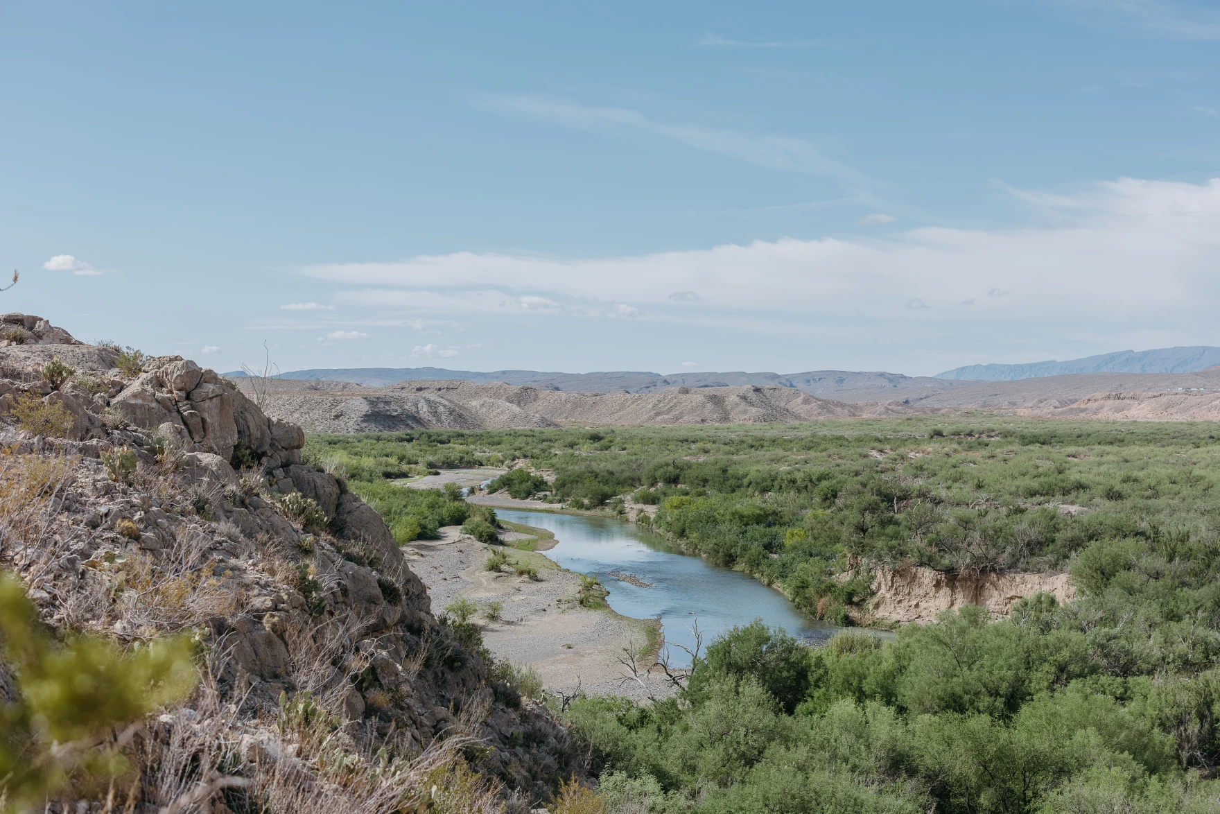A view of the Rio Grande from the Boquillas Canyon Trail in Big Bend National Park. Hannah Gentiles / Marfa Public Radio