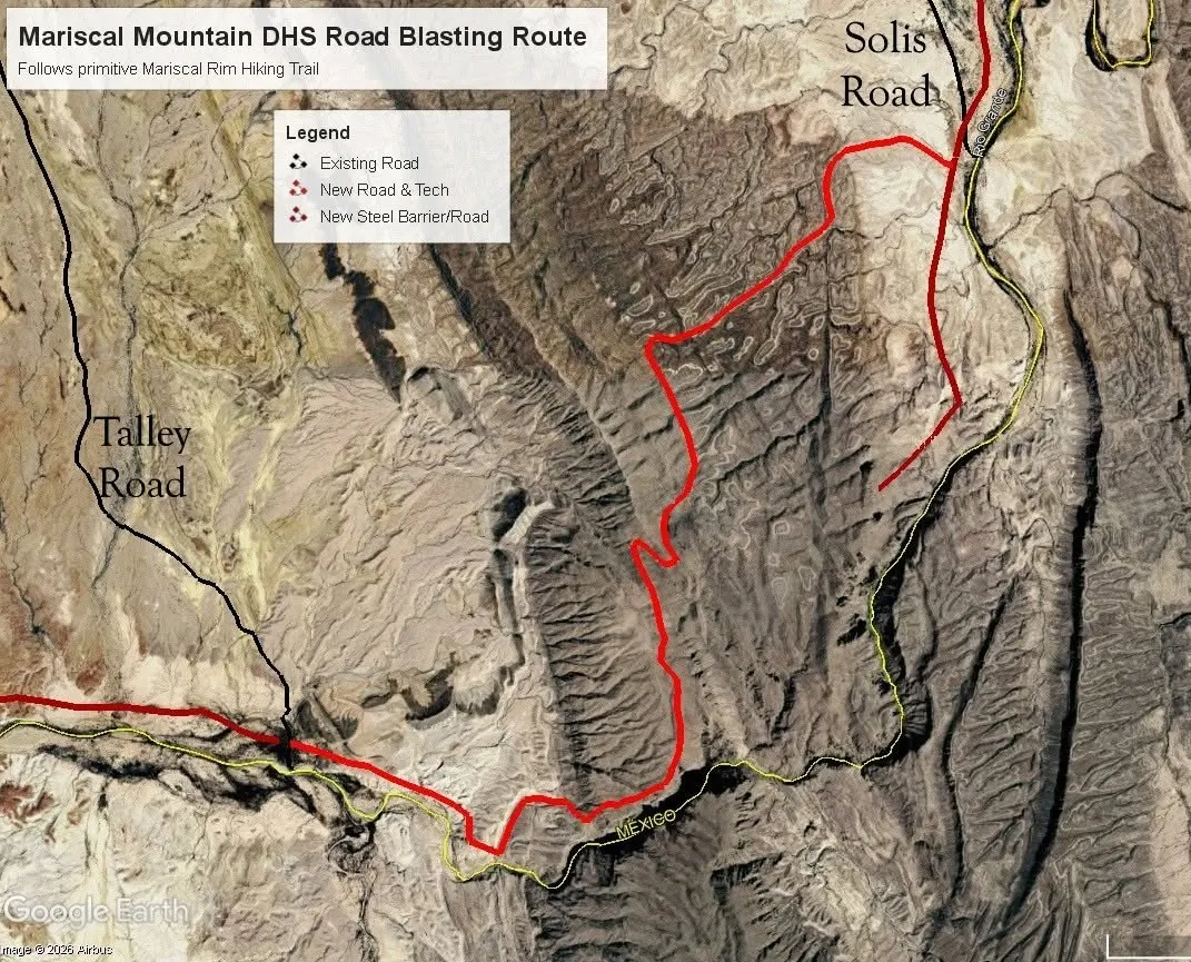 CBP’s road map over Mariscal Mountain