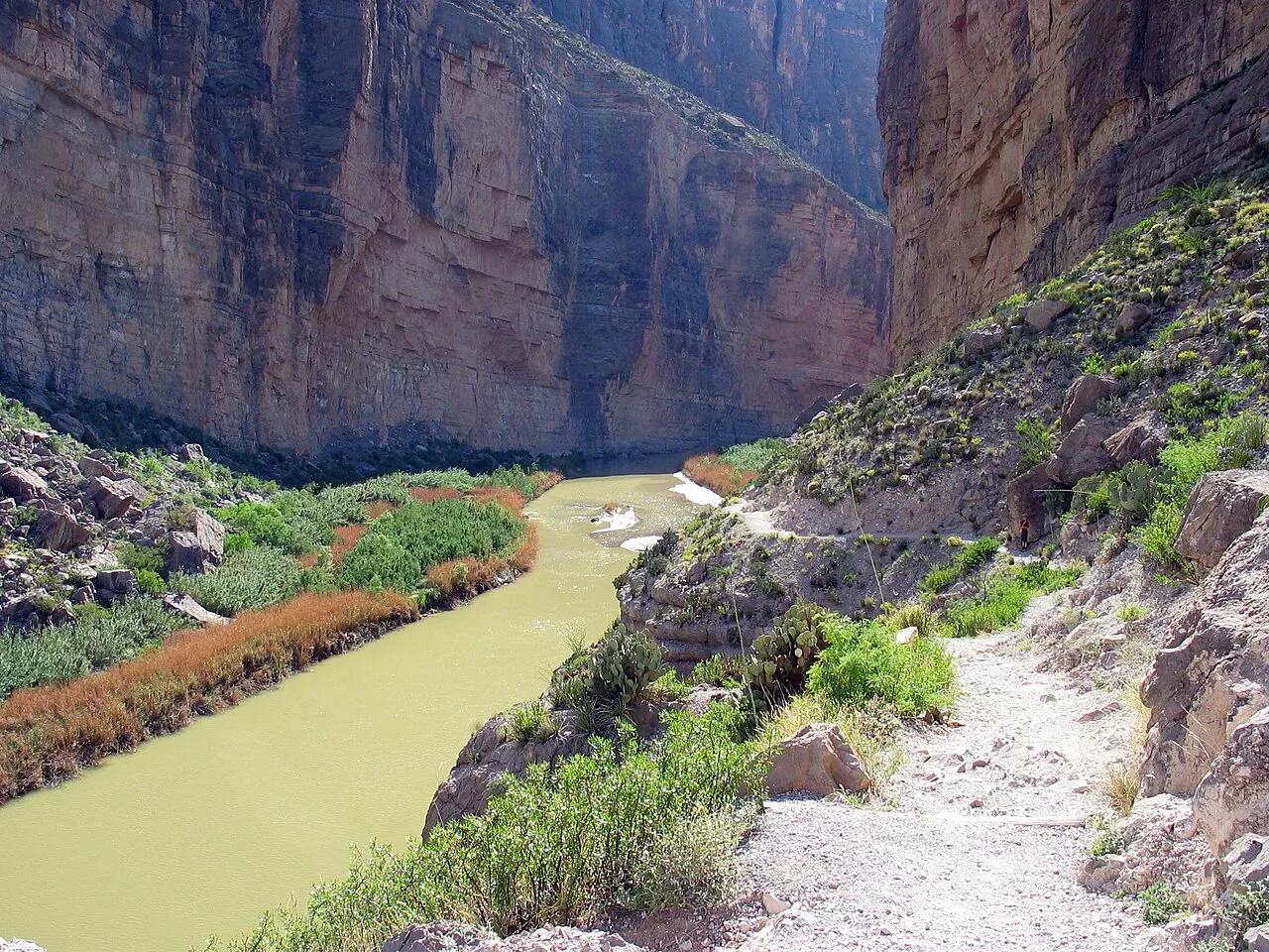 Inside Santa Elena Canyon in Big Bend National Park. (Wikicommons)