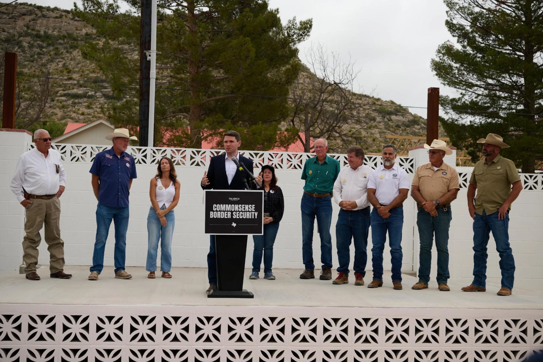 Democratic U.S. Senate candidate James Talarico visited Sanderson, Texas, to discuss border security on Monday. Courtesy Talarico for Texas