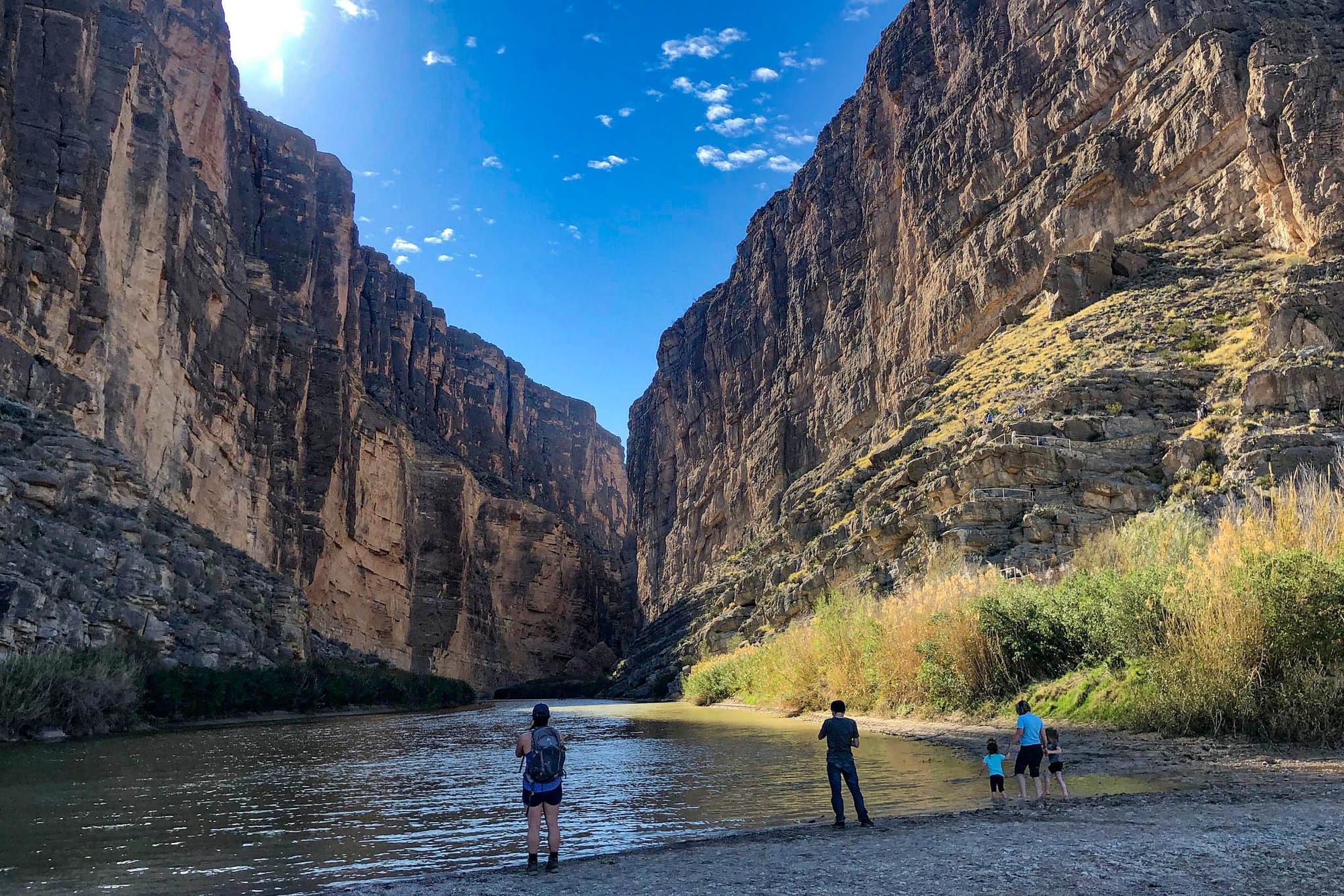 Visitors at Big Bend National Park look out on the Santa Elena Canyon. (Jonathan Cutrer/Creative Commons)
